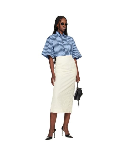 Willy Chavarria White Off- Tubo Midi Skirt