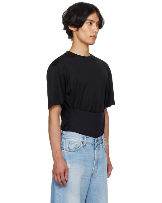 T-Shirt Droit Noir À Panneau De Style Corset Mugler pour homme en coloris Black