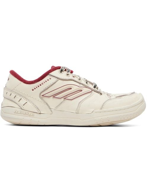 Balenciaga White Off- Hamptons Medium Worn-Out Sneakers