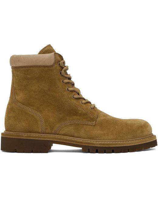 Officine Creative Brown Suede Boss 002 Boots for men