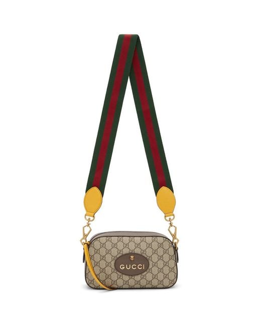 Gucci Beige Neo Vintage GG Messenger Bag in Brown | Lyst UK