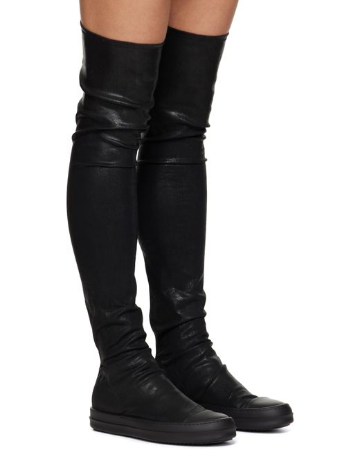 Rick Owens ブラック Hollywood High Sock Sneaks ニーハイブーツ Black