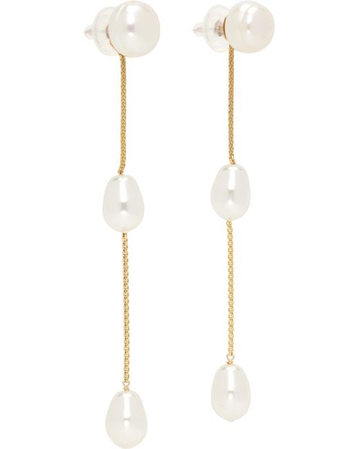 Sophie Buhai Black Small Pearl Drop Earrings