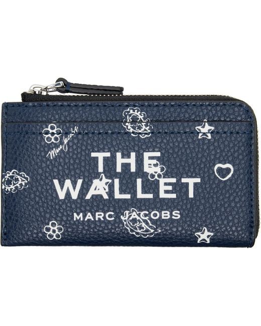 Marc Jacobs Blue 'The Bandana Top Zip Multi' Wallet