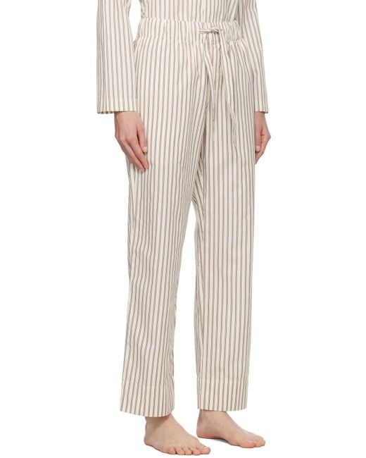 Tekla White Off- Drawstring Pyjama Pants