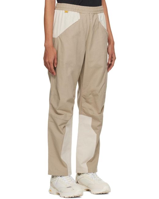 Dime Natural Paneled Trousers