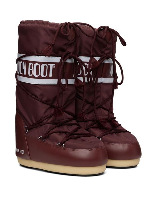 Moon Boot Red Icon Nylon Boots for men