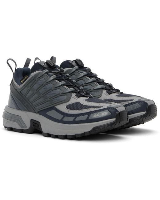 メンズ Salomon ブルー＆グレー Acs Pro Gore-Tex スニーカー Black