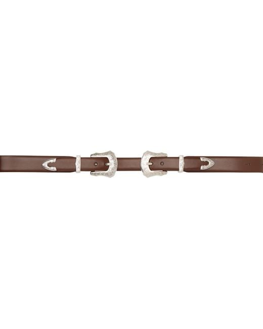 Toga Brown Double Buckle Belt