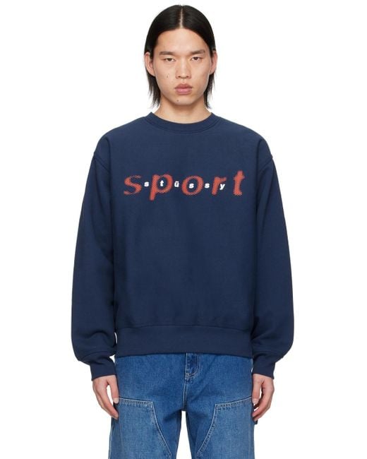 Stussy Dot Sport Sweatshirt in Blue for Men | Lyst UK