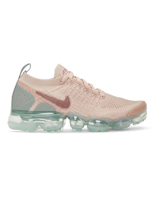 Nike Pink And Blue Air Vapormax Flyknit 2 Sneakers in Beige (Natural) | Lyst