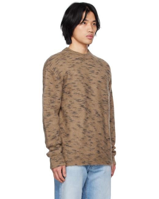 Acne Multicolor Brown Brushed Sweater for men