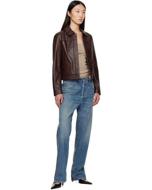 Loulou de Saison Black Ascot Leather Jacket