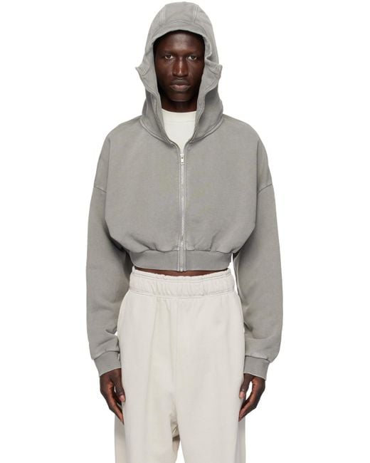Entire studios Cropped Full Zip Hoodie in Black for Men | Lyst Entire studios Cropped Full Zip Hoodie in Black for Men | Lyst