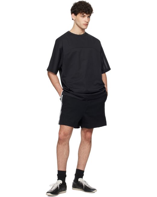 Y-3 French Terry Cutline Shorts in Black for Men | Lyst