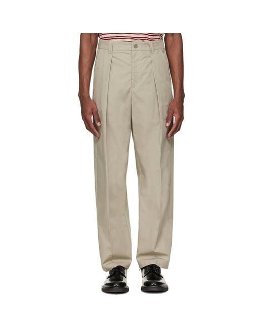 A.P.C. Natural Khaki Renato Trousers for men