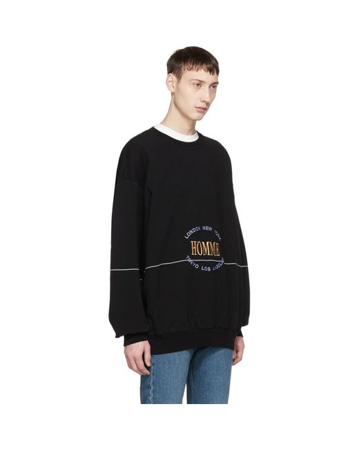 Balenciaga Black Oversized Homme City Sweatshirt for Men | Lyst