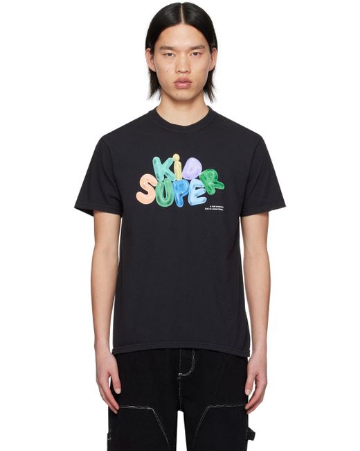 Kidsuper Black Bubble T-Shirt for men