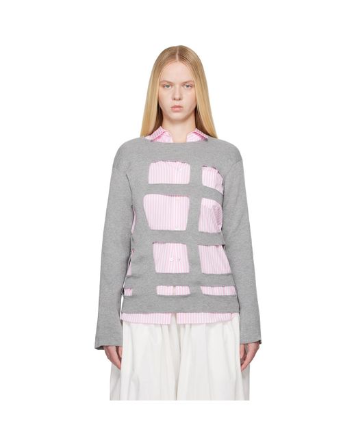 Comme des Garçons Multicolor Geometric Cutouts Sweater