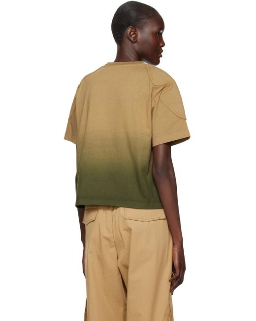 Dion Lee Brown Khaki Sunfade T-shirt