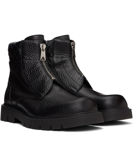 Bottega Veneta Black Haddock Ankle Boots for men