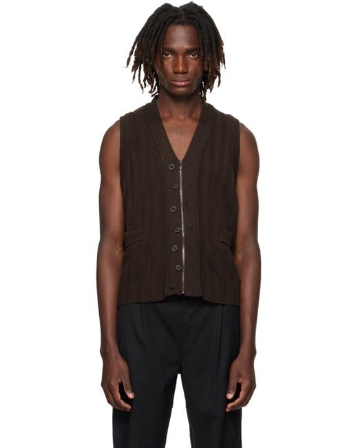 Kiko Kostadinov Fitz Knit Vest in Black for Men | Lyst