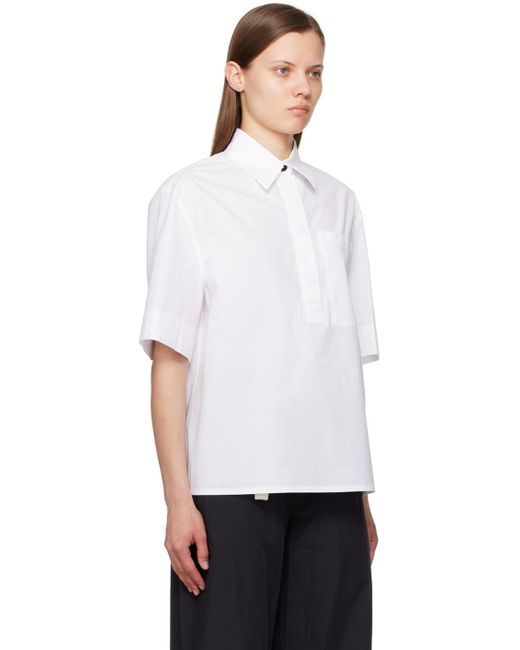 Jil Sander ホワイト パッチポケット ポロシャツ White