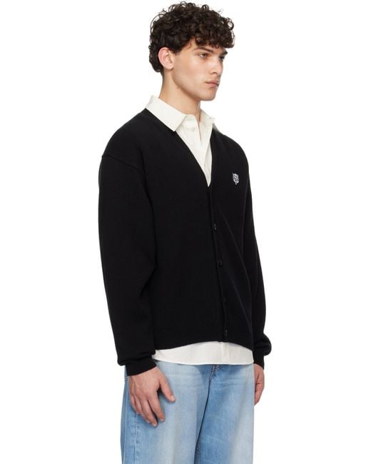 メンズ KENZO ブラック Paris Happy Tiger カーディガン Black