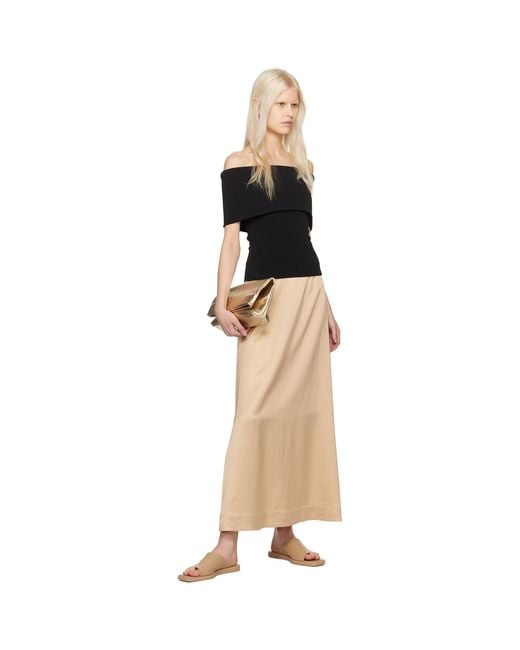 Esse Studios Natural Gilded Maxi Skirt