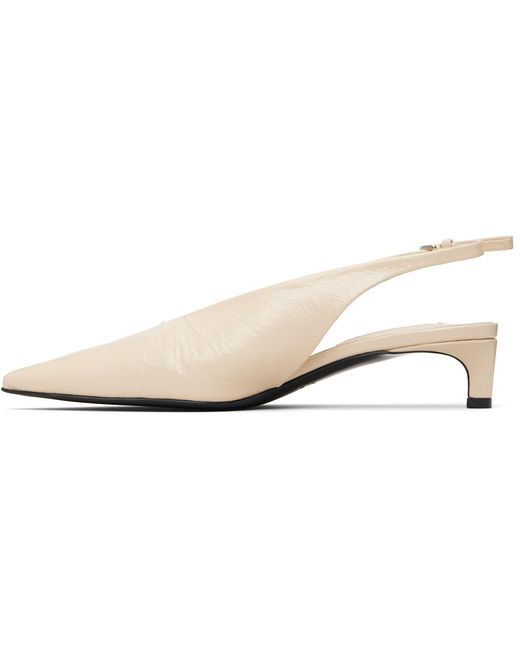 Jil Sander Black Off- Slingback Heels