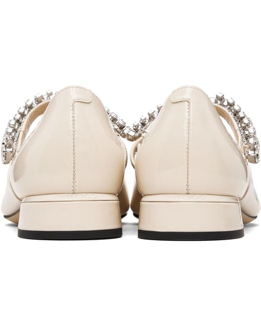 Jimmy Choo Natural Off- Bing Pump Flats