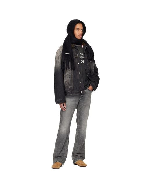 Acne Black Hooded Scarf for men
