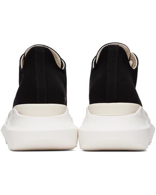 Rick Owens Black Abstract Sneakers, /Milk, 100% Rubber for men