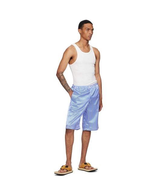 Abra Blue Ssense Exclusive & Basketball Printed Shorts for men