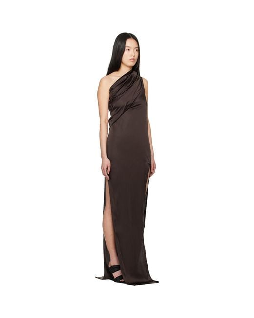 Rick Owens Black Hollywood Athena Arrowhead Maxi Dress