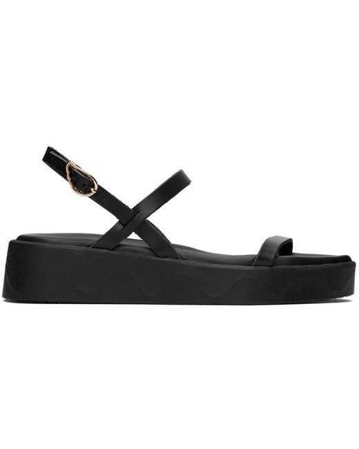 Sandales evriali noires Ancient Greek Sandals en coloris Black