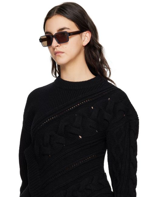 McQ Alexander McQueen Black Mcq Gray Rectangular Sunglasses
