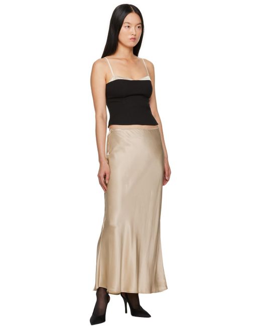 Reformation Natural Beige Layla Maxi Skirt