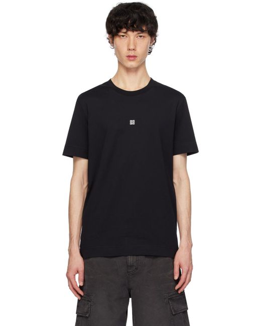 メンズ Givenchy ロゴ刺繍 Tシャツ Black