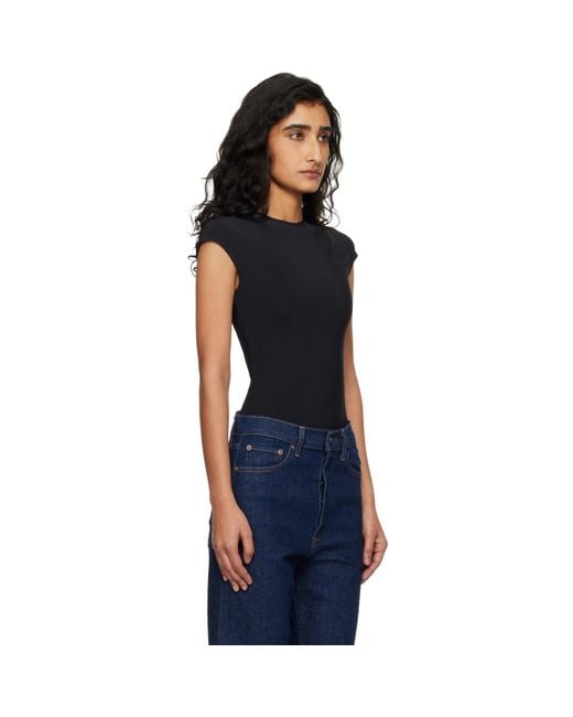Agolde Black Agata Bodysuit