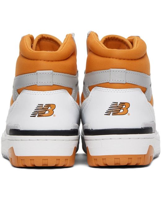 New Balance Black White & Orange 650 Sneakers for men
