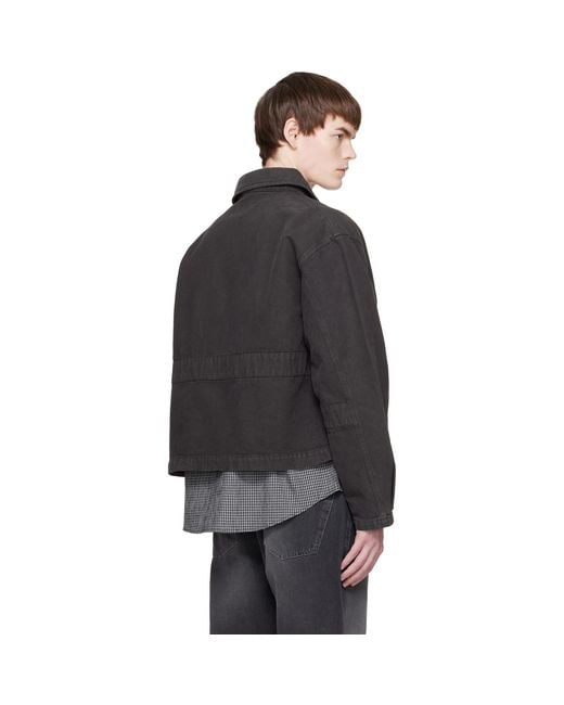 mfpen Black Courier Jacket for men