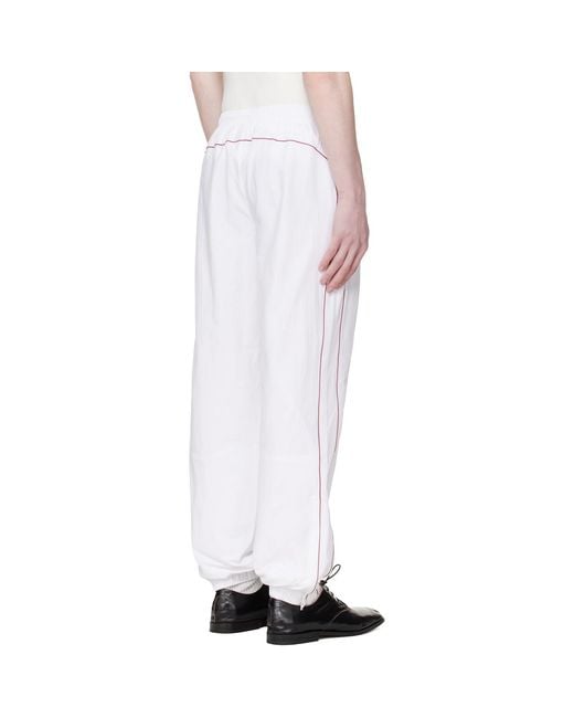 Lacoste White Top Tier Track Pants for men