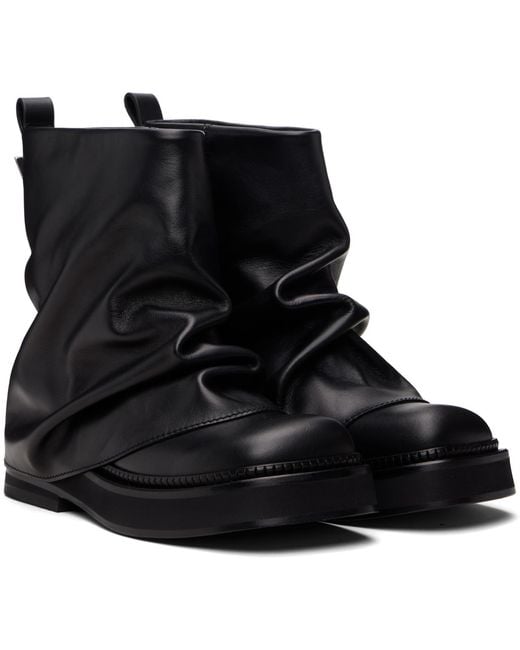 The Attico Black Mini Robin Combat Boots