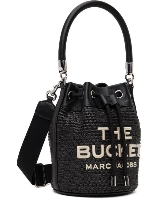 Sac seau 'the bucket' noir en paille tissée Marc Jacobs en coloris Black
