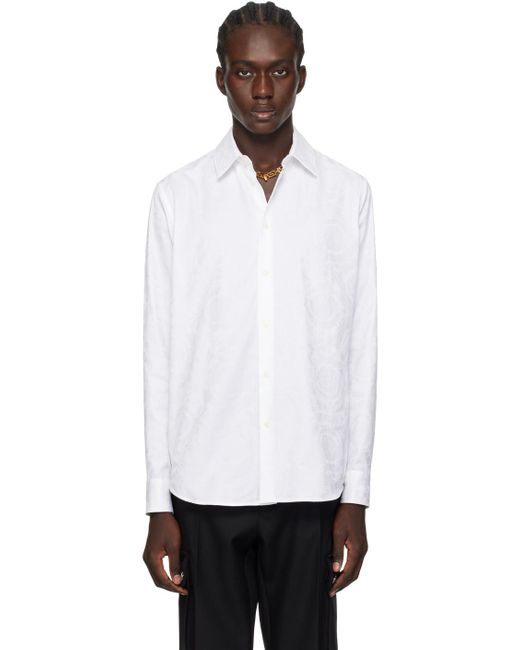 Versace Black White Barocco Shirt for men