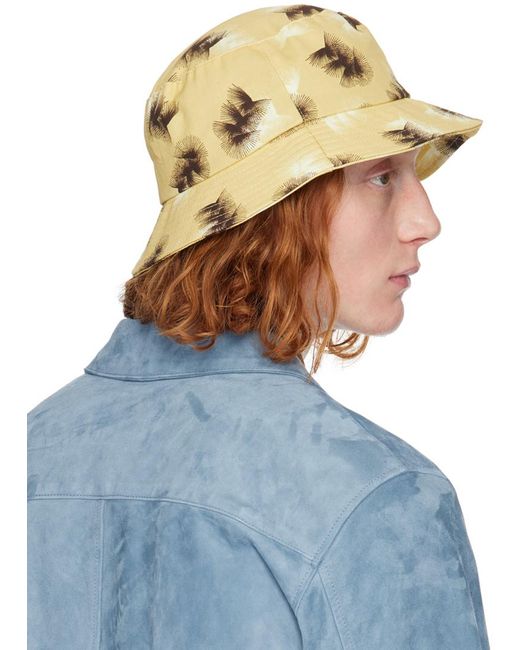 Paul Smith Blue Yellow Sunflare Bucket Hat for men