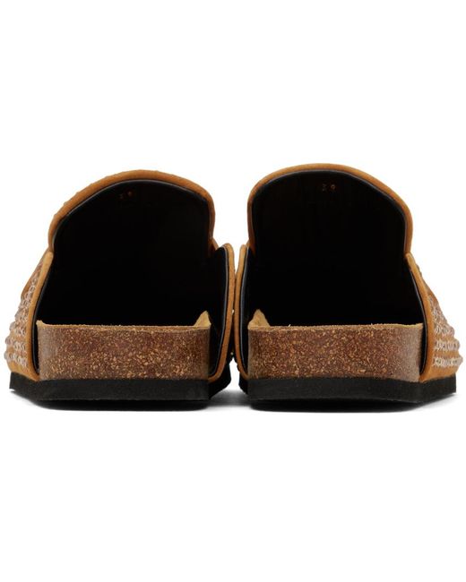 J.W. Anderson Black Tan Crystal Loafers for men