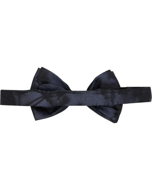 Dries Van Noten Blue Silk Bow Tie for men