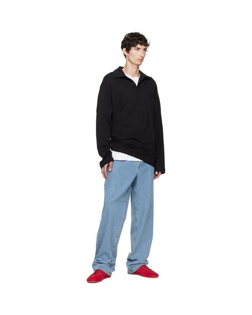 Dries Van Noten Black Cotton Polo for men